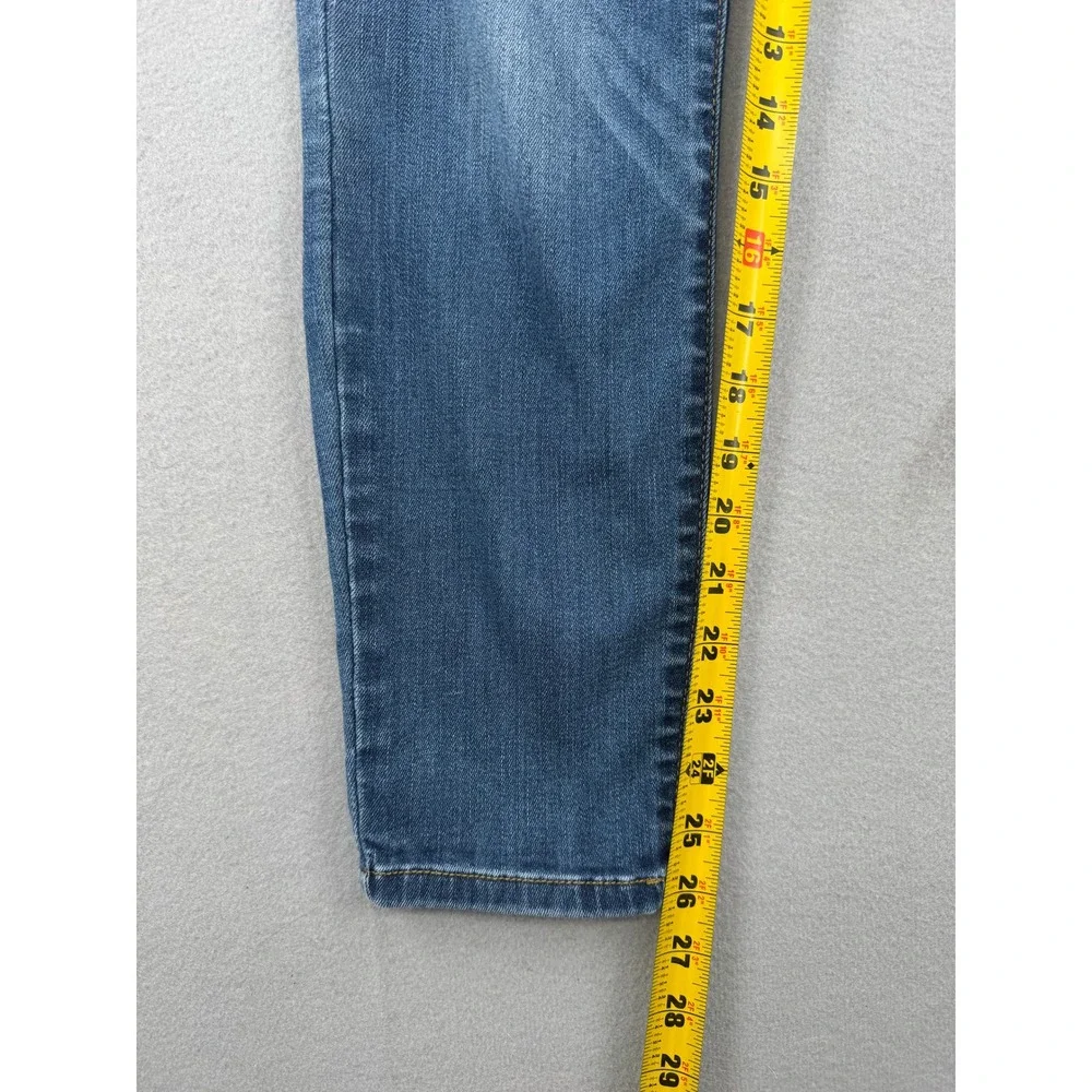 Judy Blue Mid Rise Angie Relaxed Fit Jeans Blue Medium Wash Womens 7/28 (28x26)